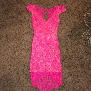 Xenia hot pink mini dress